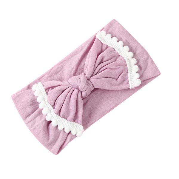 

30wide нейлон лук ленты с pompom узел лук нейлон глава один размер plus elastic soft solid hairbands аксессуары для волос yxlhyk bde_jewelry, Slivery;white