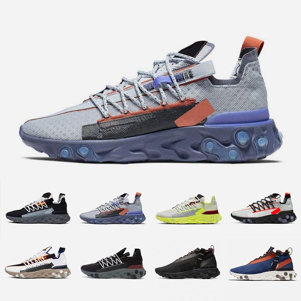 

new black anthracite react lw wr mid ispa men women running shoes ghost aqua wolf grey platinum volt summit white mens sports sneakers, White;red