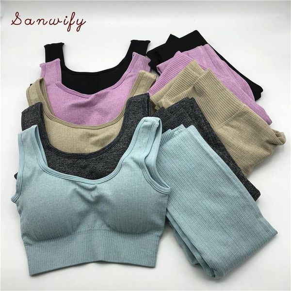 

yoga set women sportwear gym clothing women's sport suit fitness suit women's tracksuit 2 piece set high seamless1, White;red