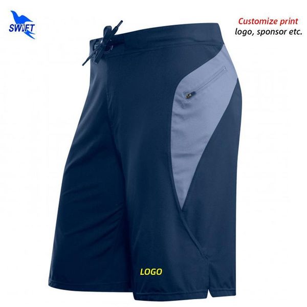 

running shorts 2021 men gym with zipper pocket fitness sport beach board workout quick dry short pants customize1, Black;blue