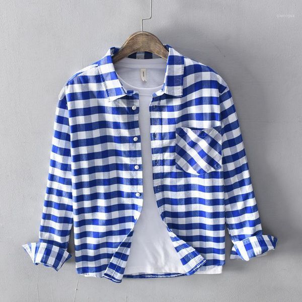 

men spring autumn plaided long sleeve navy blue turn down color male single breasted classical style shirt male casual wearing1, White;black