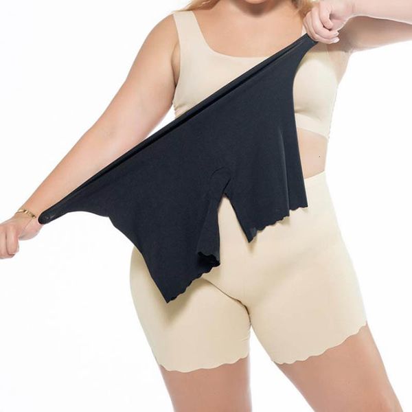 

women safety shorts soft and comfortable cotton boxer seamless panties plus big size high waist girls slimming underwear, White;black