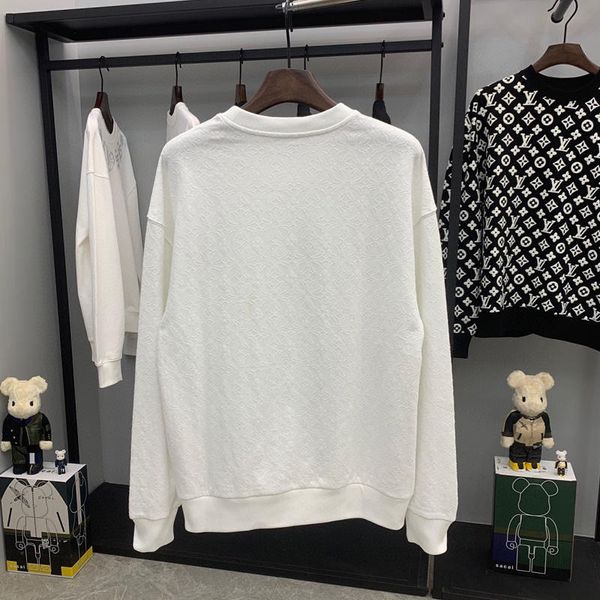 

adi binlang kuqichao ch crosin embroidery jacquard sanskrit men's and women's loose fitting sweater, Black