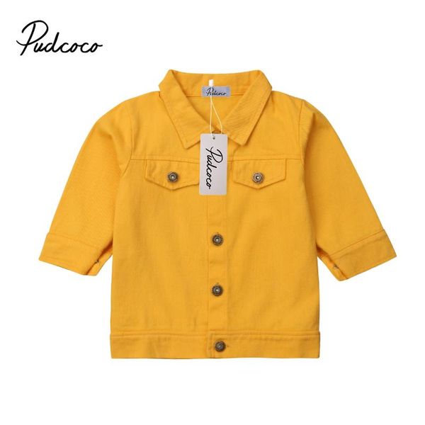 

pudcoco 2020 new fashion 1-6years princess kids baby girls denim jacket button coat outerwear clothes, Blue;gray