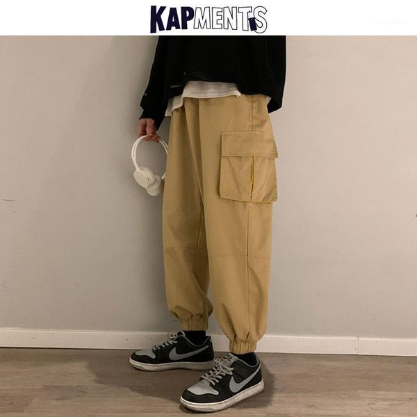 

kapments men black cargo pants harajuku sweatpants 2021 spring mens streetwear patchwork pockets joggers male baggy trousers 5xl1