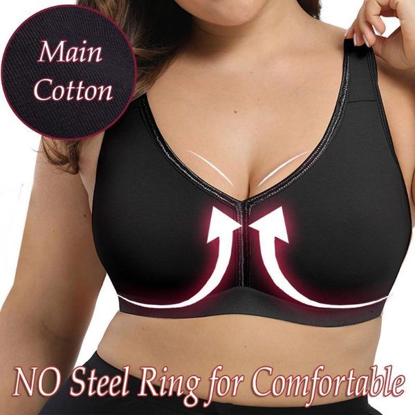 

women bra push up bralette lingerie underwear brassiere front closure bras for women big size sleep bra femme fashion1, Red;black