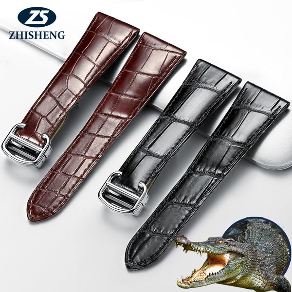 

18mm,21mm,23mm crocodile fashion watches genuine leather strap