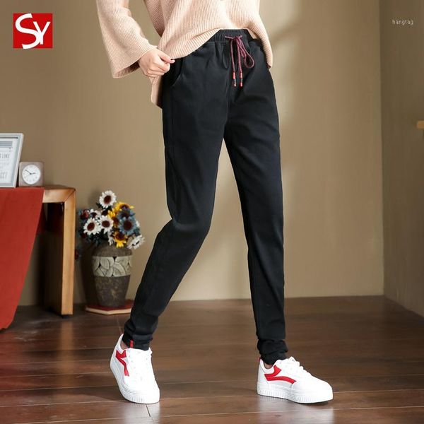 

jeans women straight tube baggy thin 2020 spring/summer new versatile harlan turnip pants high-waisted black dad pants1, Blue