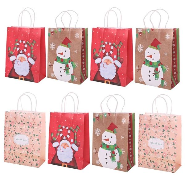 

christmas festive party supplies holders tote kraft paper gift wrapping bags containers for