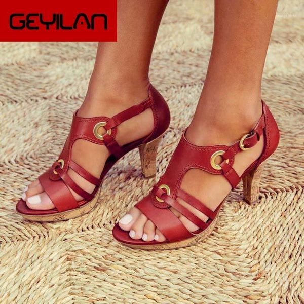 

women's summer high heeled sandals open toe shoes ankle strap heel sandals buckle 2020 fish mouth new women's fashion1, Black