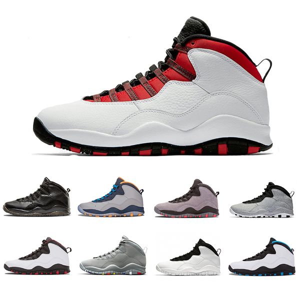 

10 10s mens basketball shoes westbrook new cement i'm back bobcats chicago cool grey powder blue steel grey black men sports sneakers