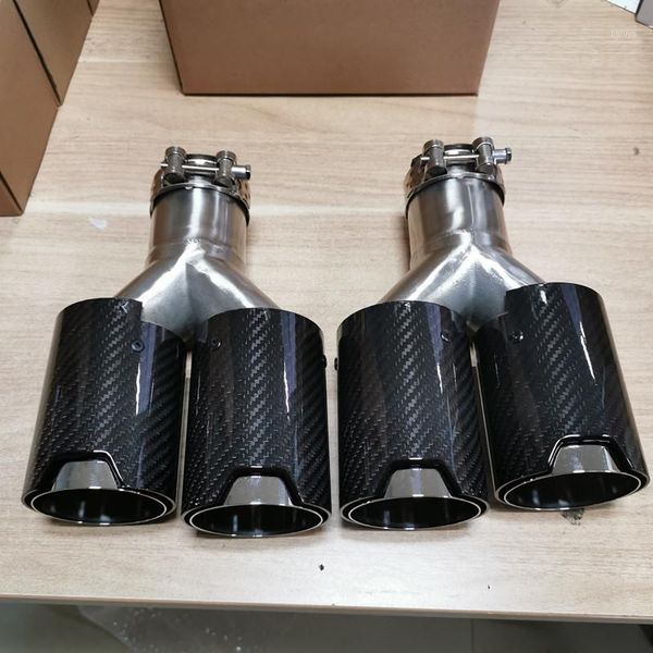 

muffler dual m performance carbon exhaust tip for 80mm outlet car-styling1