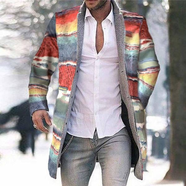 

men's wool & blends cool man casual tie dye blazer jacket coat, Black