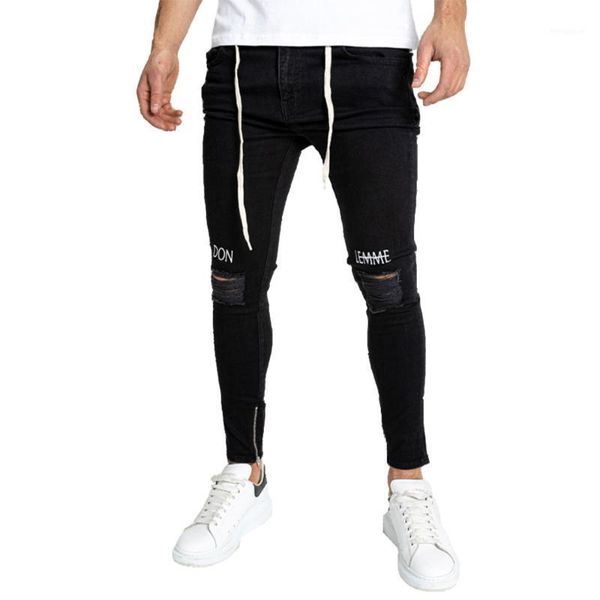

black sknny jeans men hole blue denim pants casual pencil pants jogger long trousers men jeans male clothing1