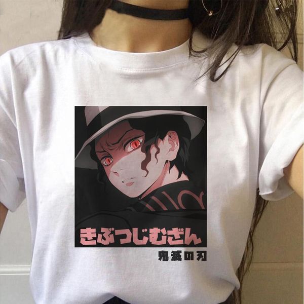 

japanese anime printed women t-shirt harajuku cartoon print tee shirts female short sleeve o-neck tee funny t-shirts, White