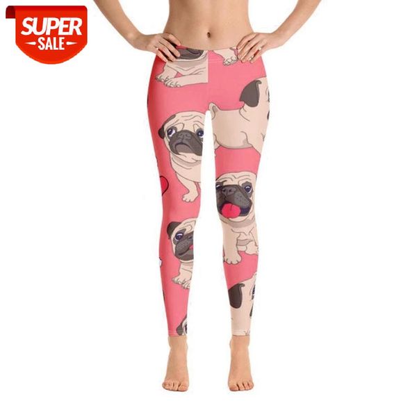 

qickitout fitness leggings women workout push up legging digital print cartoon love dog pink bodybuilding women pants #gc07, Black;white