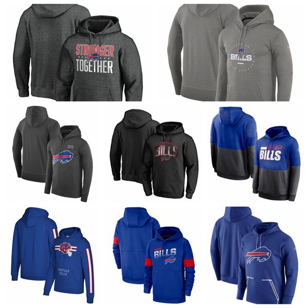 

buffalo bills men sweatshirt woemn youth 2020 salute to service sideline therma performance pullover football hoodie, Black;red