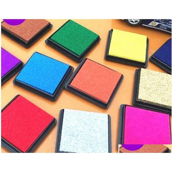 

shipping 500pcs 15 colors craft ink pad/colorful cartoon ink pad for different kinds of stamps 230pcs 9mkrc