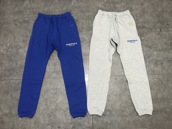 

fog 19fw fear of god essentials pants letter printing track drawstring fashion street trousers sport sweatpants, Black