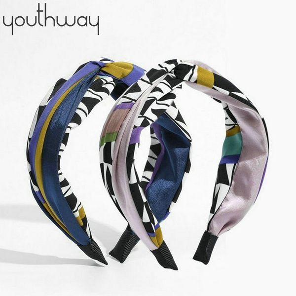 

ins classic twist knot breathable headhoop1 inch wide non-slip ribbon headband for women
