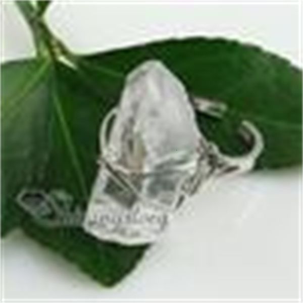 

quartz rock crystal agate finger rings fashion jewelry, Silver