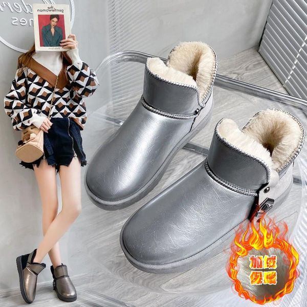 

emma yhbl winter 2020 snow boots women's new cotton shoes warm non-slip-boots platform waterproof botas fashion women shoes, Black