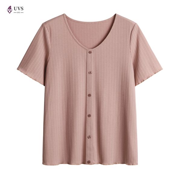 

2020 summer knitted v-neck fashion women tshirts large size causal solid tees loose breasted short sleeve, White