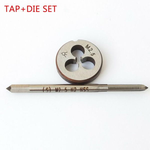 

1x tap m2.5 + 1x die tap+die m2.5 right hand tool metalworking 2pcs/set