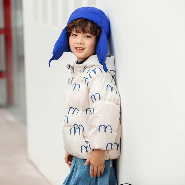 

m8light children's autumn down 2020 coat winter printed for boys and girls korean cotton jacket 9vip, Blue;gray