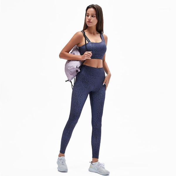 

yoga outfits gxqil leopard sport bra set with pad for gym workout clothes women's fitness suit print sets women outfit active wear1, White;red