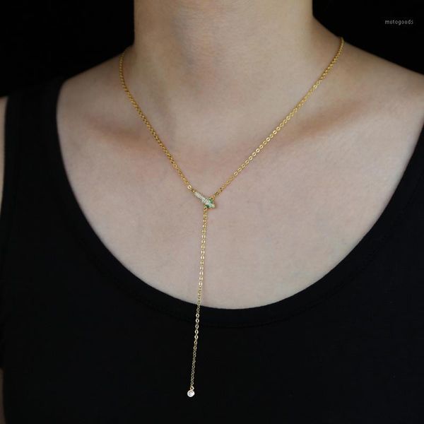 

chokers fashion y shape necklace with thin link chain gold silver color snake charm layer statement for women wedding jewelry1, Golden;silver