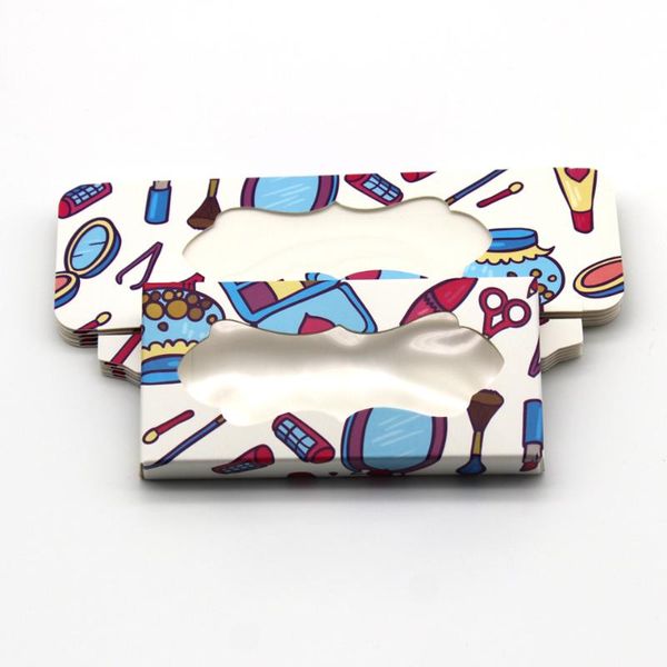

new cartoon 10/20/30/50/100 wholesale cardboard multicolor eyelash packaging empty lashes box rectangle lash cases
