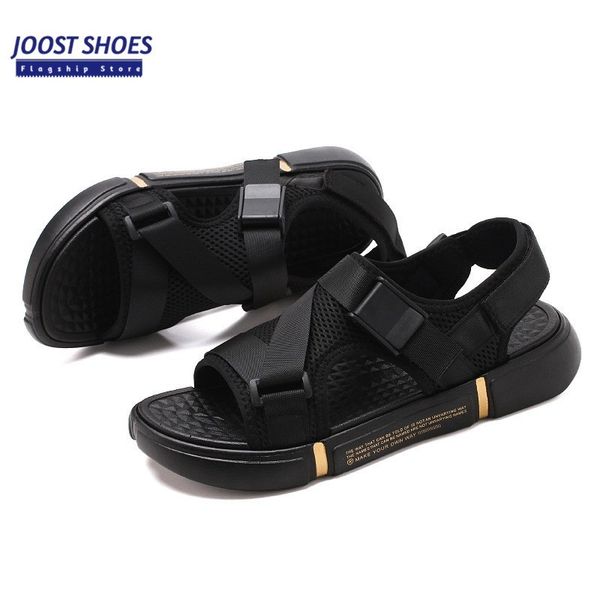 

casual men's sandals breathable and comfortable 01, Black