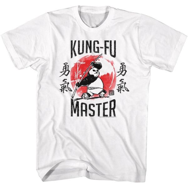 

kung fu panda kung fu master белый печать мужская с коротким рукавом горячие мужчины 2018 года мода плюс размер дизайнеров толстовку футболк