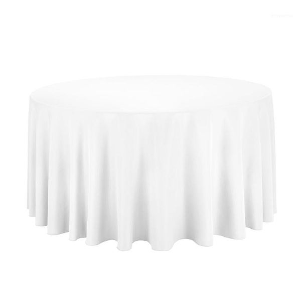 

10pcs round 108" polyester tablecloth for wedding party banquet decoration l supplies