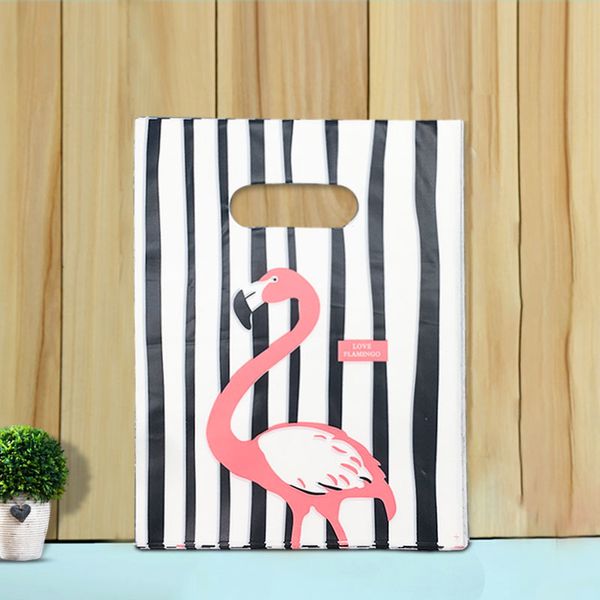 

wholesale poly for gift with handle plastic shopping business packaging shipping bag 100 pack q1218