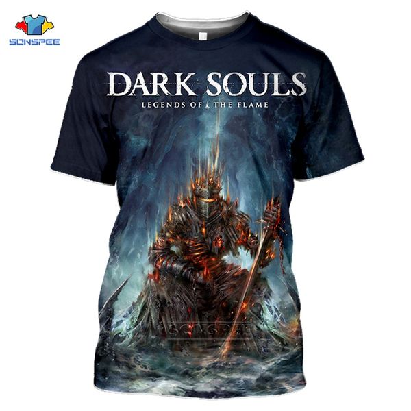 

men dark souls game cool sport 3d print shirts horror oversized anime men clothing
