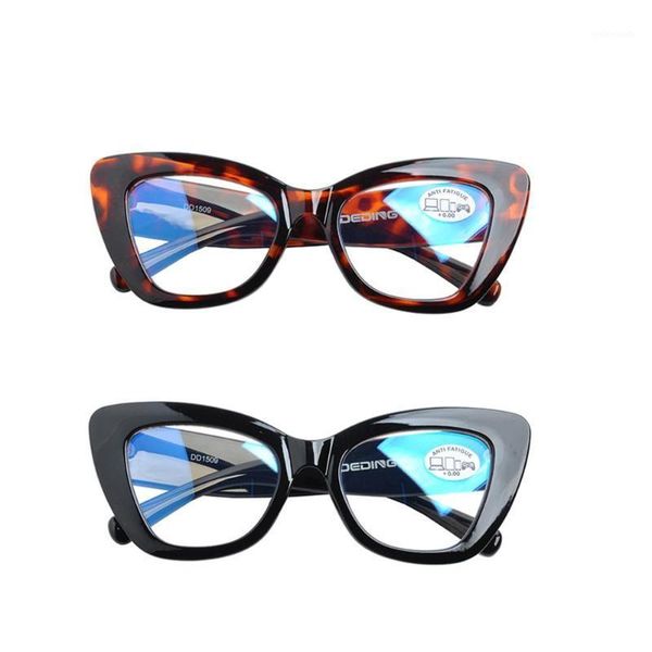 

sunglasses cat eye anti blue light glasses fashion big size computer reading women flat mirror eyeglasses dd15091, White;black