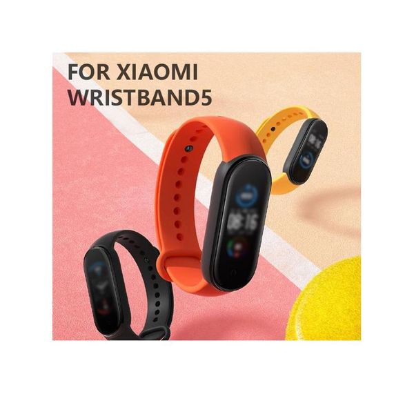 

for xiaomi mi band 5 strap wristband sports multicolor waterproof smart watch bracelet replacement sile wristba jllcpp, Black;brown
