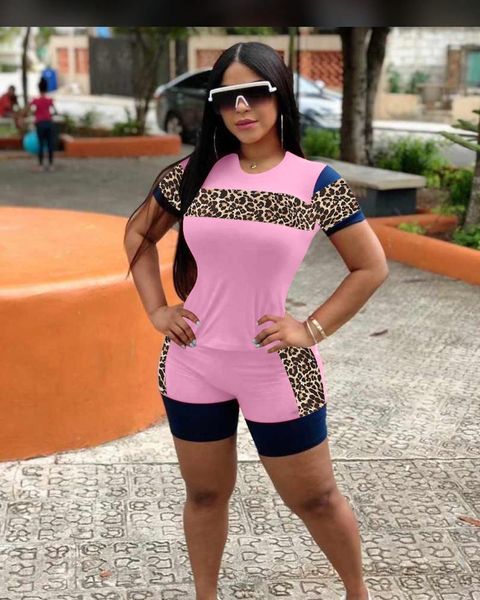 

41s6229 autumn summer women fashion casual leopard patchwork two piece set and pants tracksuit sweatsuit outfits, Gray
