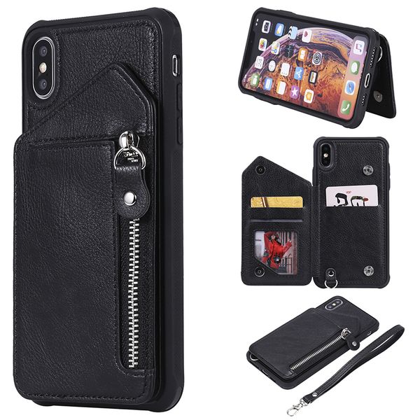 

zipper wallet phone case for iphone12 11pro max xs 7 8plus wallet cover for samsung note20 ultra wjjdz