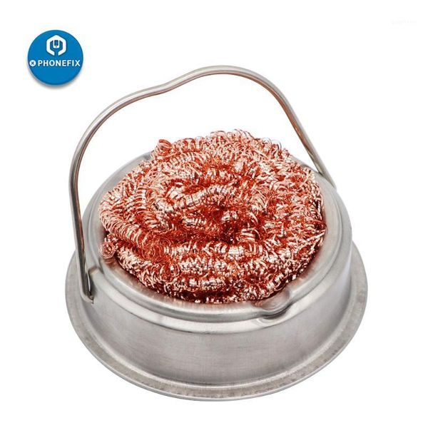 

lead solder tip cleaner tool desoldering solder iron cleaner cleaning steel wire ball soldering nozzle tin remove repair1