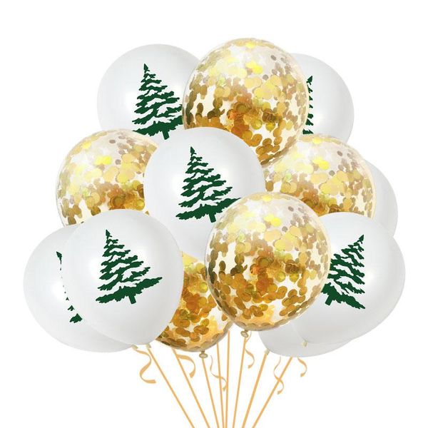 

10 шт. santa claus elk tree parted confetti balloon набор рождественские украшения для дома xmas вечеринка navidad noel новый год 2021 jllkg