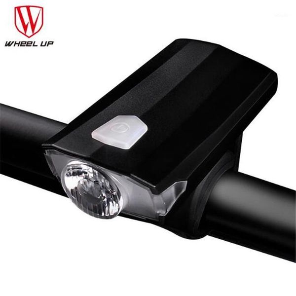 

wheel up bicycle light bike waterproof ipx4 headlight usb rechargeable mini anti-glare xpe lamp beads floodlight cycling light1