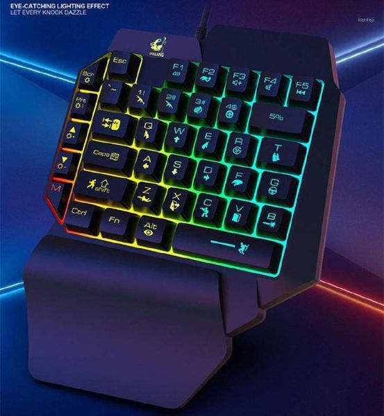 

one-handed keyboard left-hand gaming keyboard 39-key full key usb interface support backlight1