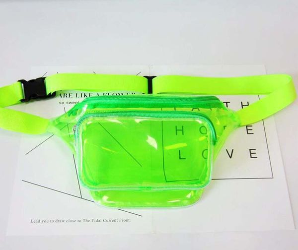 

3pcs women pvc jelly transparent fanny packs summer beach waterproof waist bags shoulder zipper bags