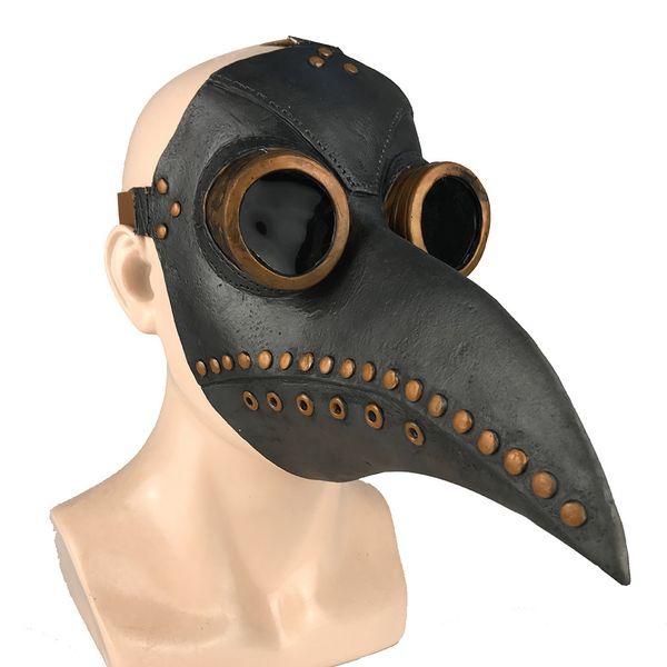 

newmask funny medieval steampunk plague doctor bird latex punk masks beak halloween event cosplay props rb