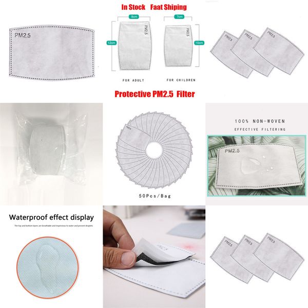 

filter 5 layer protective pm2.5 pm 2.5 paper disposable mask pad face masks inner pad gasket replacement fi