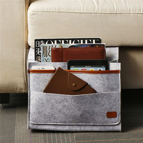 

towel fabric terry or felt felt felt bedside storage hanging bag bed side storage bag digital remote control book book storage bag customiza, Blue;pink