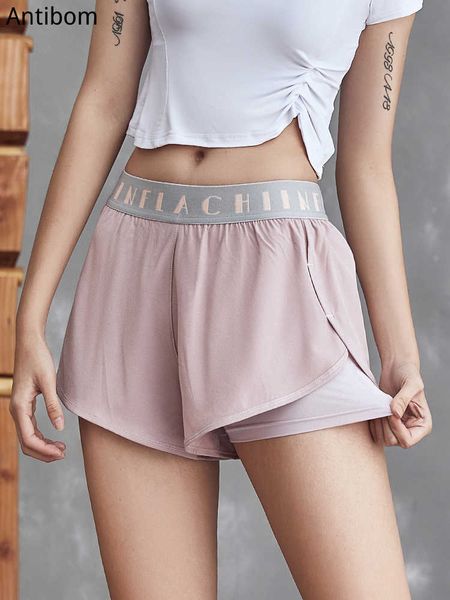 

women high waist soft yoga running quick dry loose wide leg fitness shorts workout gym clothing, White;black